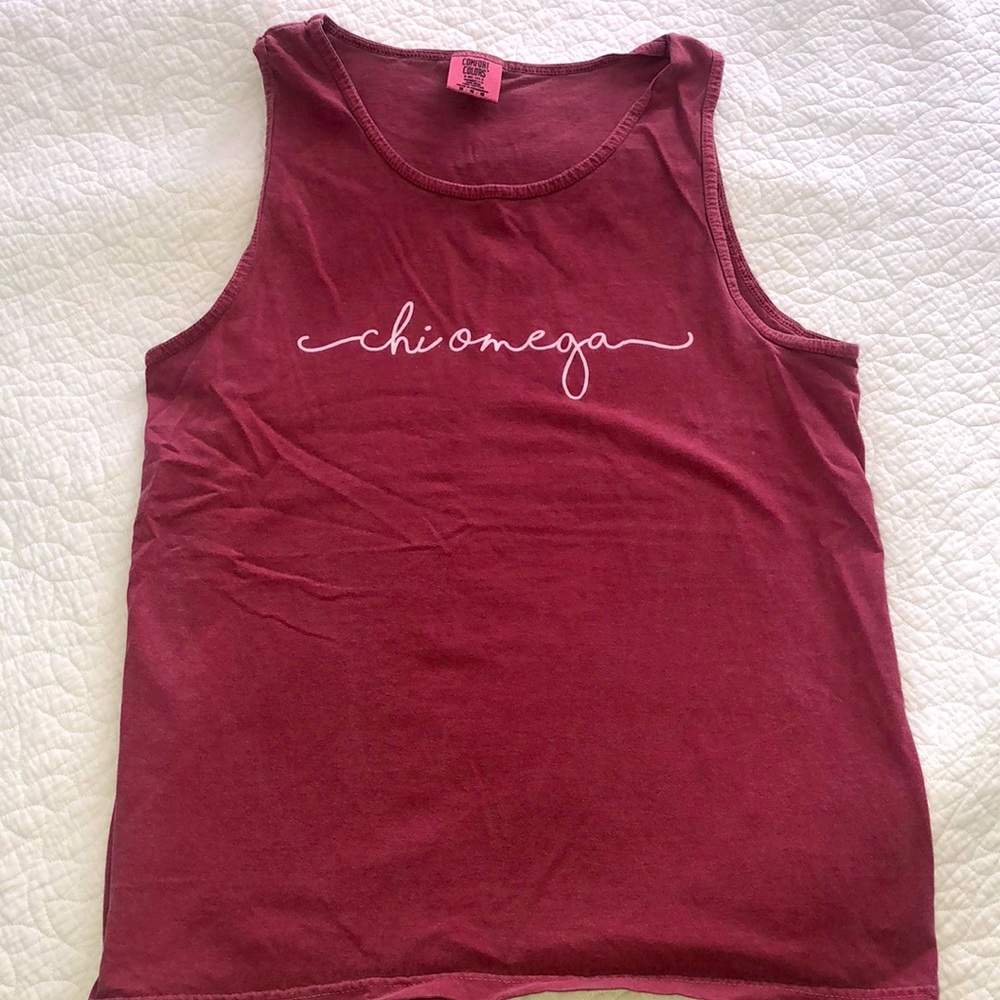CHI OMEGA comfort colors tee